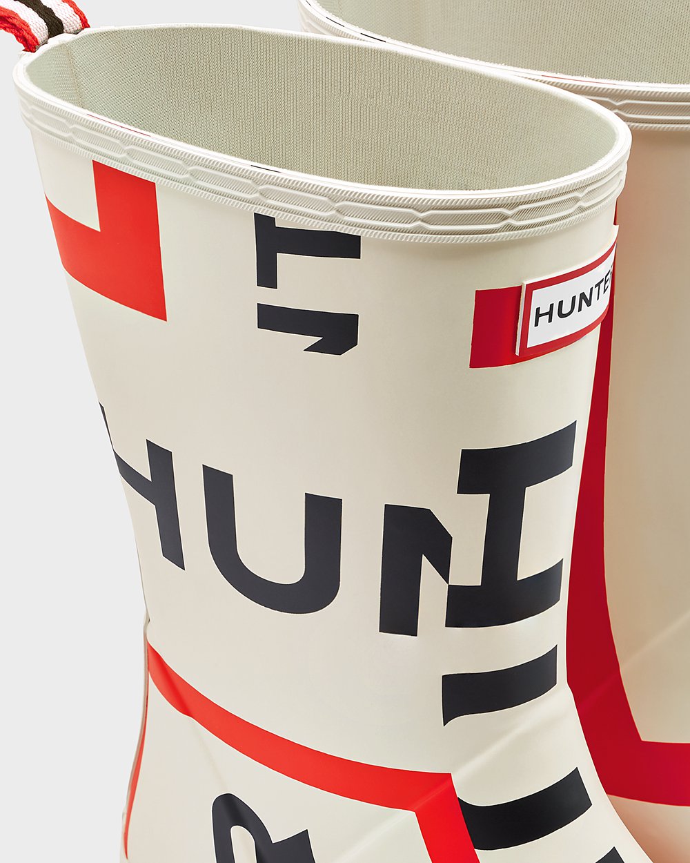Botas Play Hunter Homem Branco - Original Mid-Height Exploded Logo Rain - 03YEZSTID
